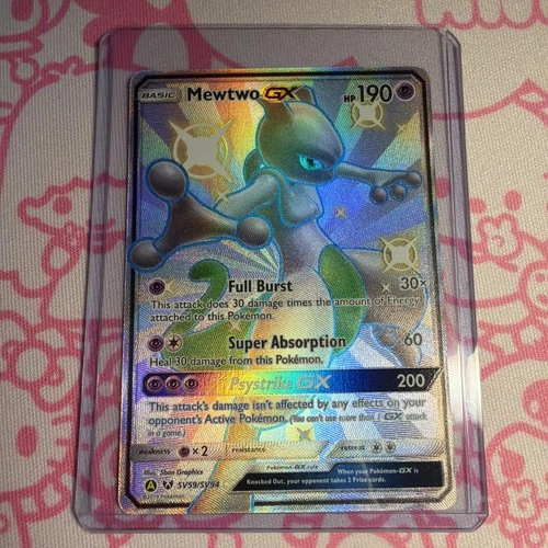 Pokemon Mewtwo GX Holo Card SV59