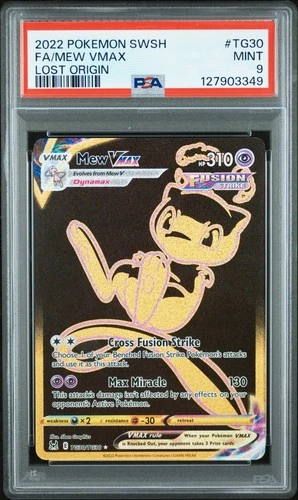 2022 POKEMON SWORD & SHIELD LOST ORIGIN #TG30 FULL ART/MEW VMAX PSA 9