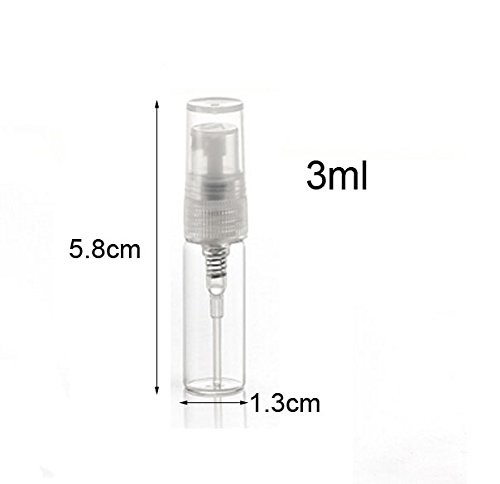 Elfenstal- 25pcs Mini Clear 3ml Fine Mist Atomizer Glass Bottle Spray Refillable - Picture 3 of 8
