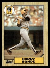 Barry Bonds 1987 Topps Rookie Card #320 Pittsburgh Pirates