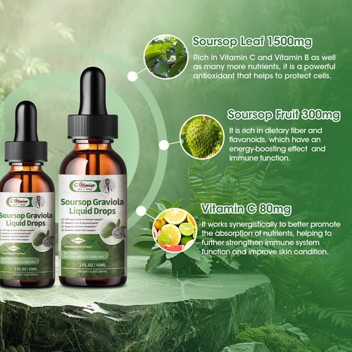 2x Soursop Graviola Drop- Immune Support, Digestive Support, Respiratory Health - Picture 4 of 10