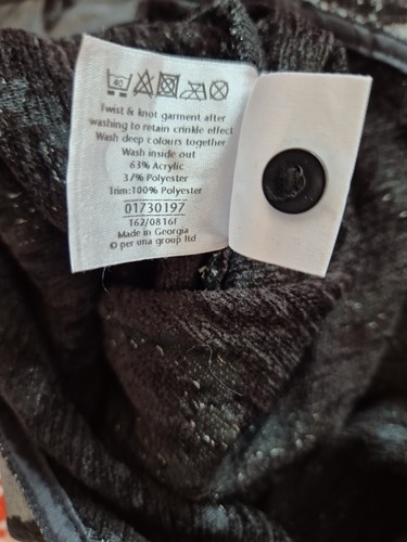 Per Una Size 8 Reg Grey And Black Midi Skirt, 82cm Long - Picture 11 of 11