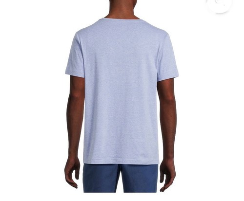 George Men Short Sleeve Blue Ash Heather V-Neck T-Shirts Set of 2 Size S (34-36) - Picture 3 of 18