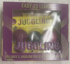 Juggling, How to Book and 3 Balls Kit, NEW Step by Step, Funky Balls, Gift Box