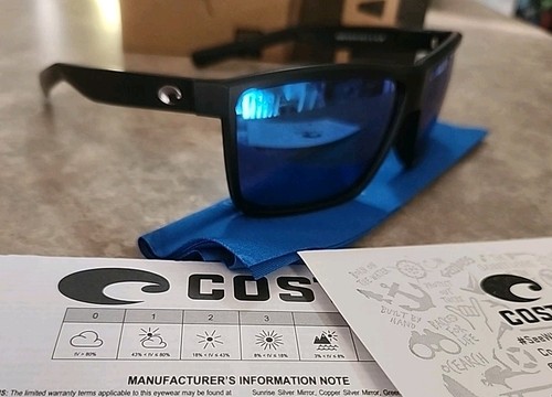 Costa Del Mar Rinconcito Men's Polarized Blue Mirror Sunglasses RIC11OBMGLP 580G - Picture 10 of 13