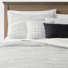 New Listing5pc Full/Queen Space-Dyed Waffle Comforter Bedding Set Gray - Threshold