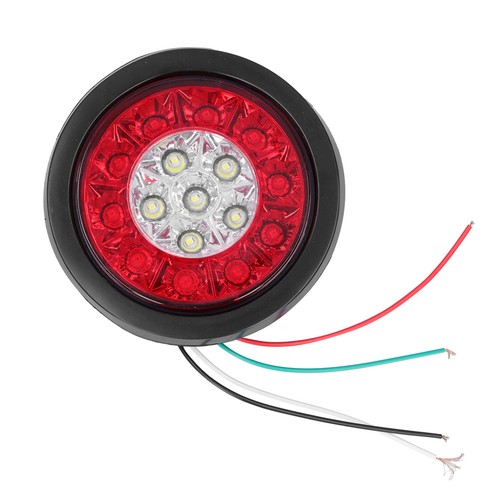 ˘12-24V 16LED Round Taillight Red White Light Color Bright Turn Signal For - Picture 4 of 12
