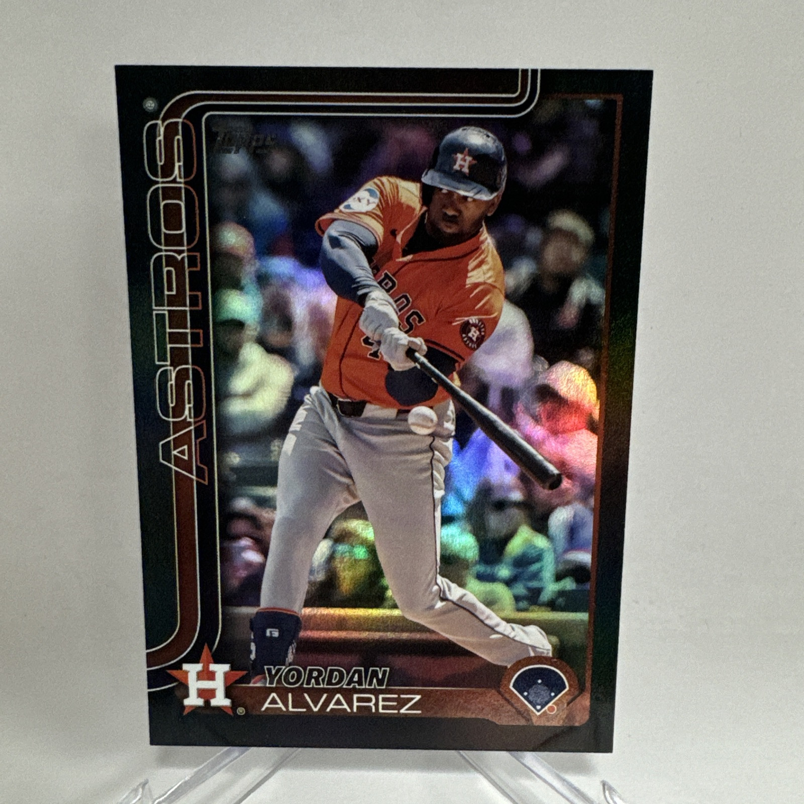 2025 Topps Series 1, Yordan Alvarez, Black Foil, #8/10, No. 244