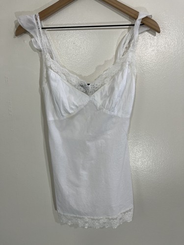 Vintage Y2K Fee Coquette zierliches Babydoll Oberteil M Landhaus Romantik ätherische Göttin - Bild 6 von 14