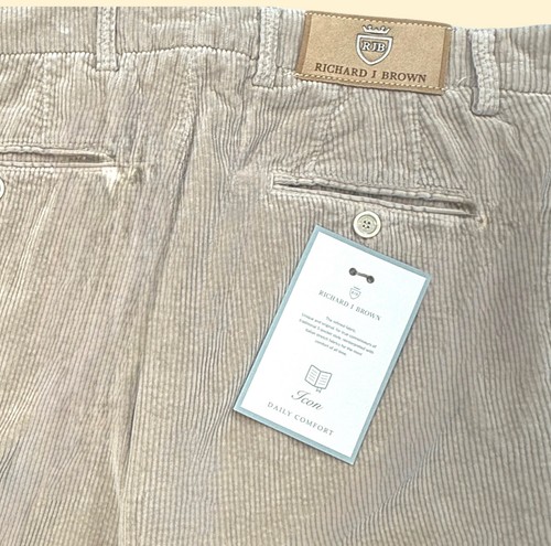 Richard J Brown Cotton Blend Corduroy Pants  Icon Singapore  Chinos  Taupe Size - Picture 7 of 12