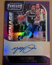 2018-19 Panini Threads Yogi Ferrell Signage Autograph