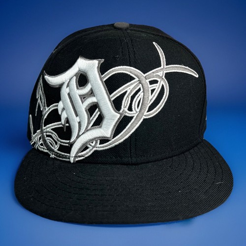 Detroit Tigers MLB 59FIFTY New Era Cap - Schwarz Weiß Silber Größe 7,5 NEU