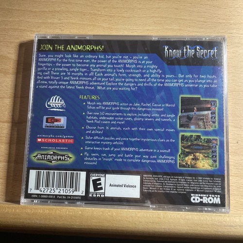 Sealed ANIMORPHS KNOW THE SECRET WINDOWS 95/98 CD-ROM GAME - Picture 2 of 2