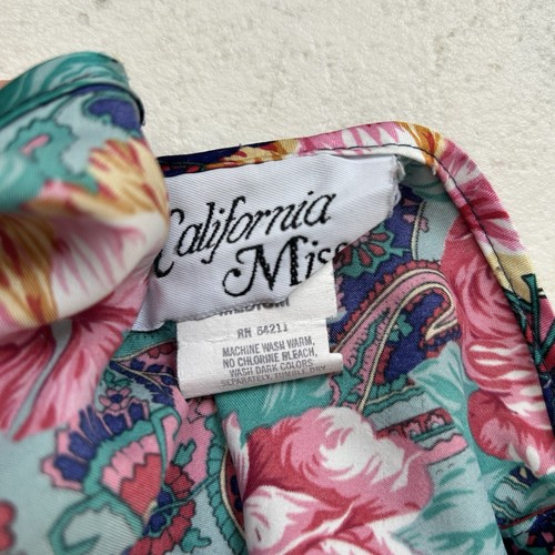 VTG California Miss Womens Satin Nightgown Lingerie With Robe Medium Floral USA - Picture 12 of 16