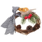 1 x Weihnachtsdekoration, Mini-Kranz, kleine Ornamente, Heimdekoration