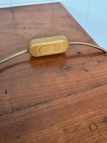 Coppia Abat-jour Anni 70 Lampade Vintage In Legno E Vetro - Foto 9 di 9