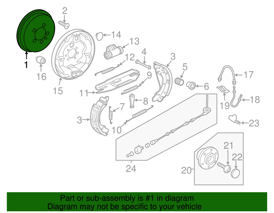 正品大众制动鼓 5C0-609-617-A — 第 2/2 张图片