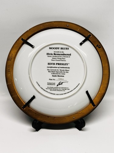 “Moody Blues” 7th in the Elvis Remembered Plate By Susie Morton With Frame + COA - Picture 2 of 4