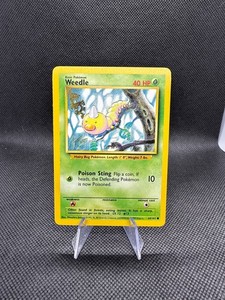 Weedle 69/102 Base Set Unlimited Vintage Pokemon WoTC 1999 LP-NM