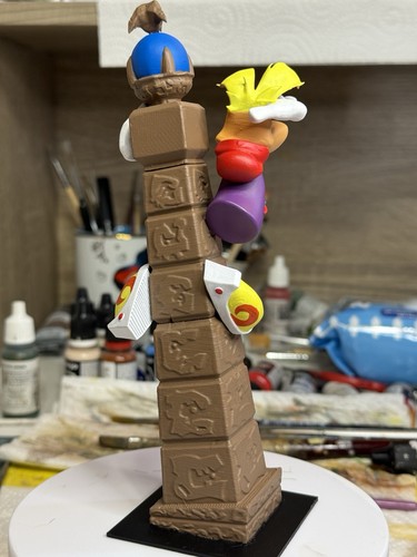 RAYMAN COLECCIONABLE FABRICADA EN RESINA PINTADA A MANO 25 Cm De Alto - Foto 6 di 9