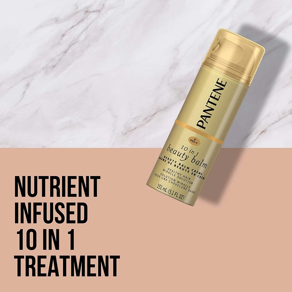 Bálsamo de belleza Pantene Pro V Nutrient Boost 10 en 1 paquete acondicionador sin dejar Foto 2 de 2