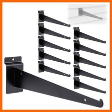 Slatwall Shelf Brackets Metal - 12  Slat Wall Shelf Brackets with Lip Slatwal...
