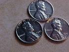 1943-P/D/S STEEL LINCOLN CENT 3-COIN SET CHOICE BU Bright