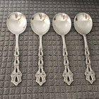 Oneida Chandelier Set of 4 Round Gumbo Soup Spoons Community Stainless Flatware