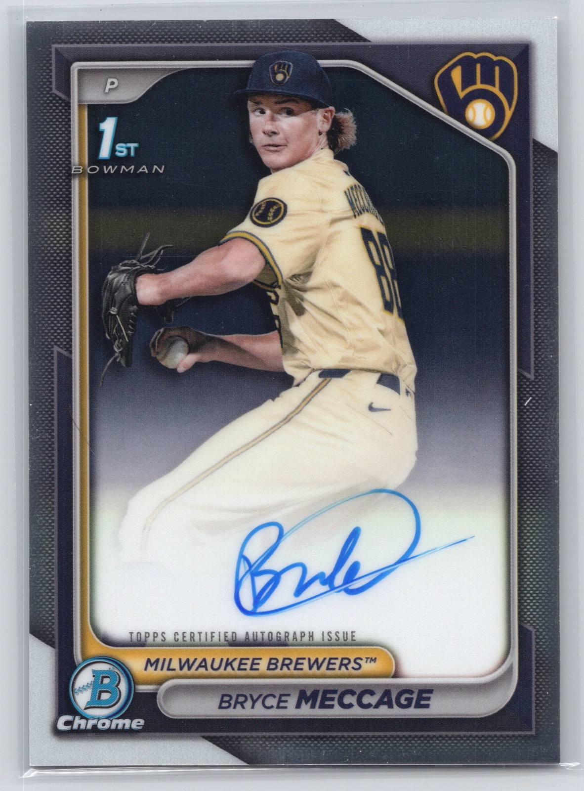 2024 Bowman Draft #CPA-BME Bryce Meccage Chrome Prospect Autographs