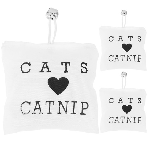 3 Pcs Cat Nip Sack Catnip Toys Pouch Non Refillable Teething Bag - Picture 20 of 44