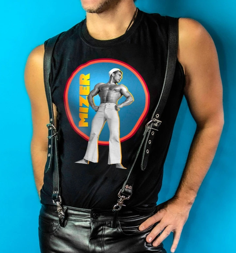 BOB MIZER GAY 1950 GAY SAILOR MENS T SHIRT BLACK TEE SHIRT TOM OF FINLAND TSHIRT - Picture 1 of 9
