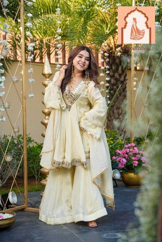 EXKLUSIVES 3-TEILIGES PALAZZO SET MIT ECHTEM SPIEGEL & STICKARBEITEN - Bild 7 von 10