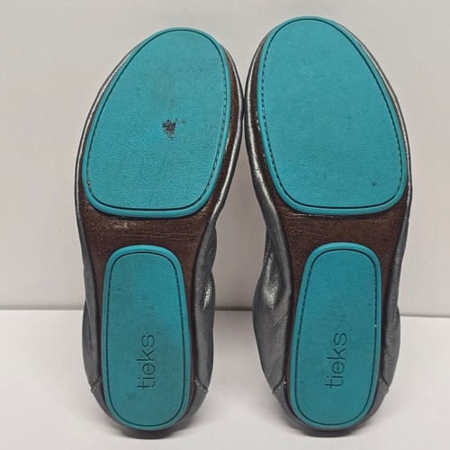 Ballerine Tieks by Gavrieli in pelle peltro metallizzato argento donna taglia 9 - Foto 8 di 8