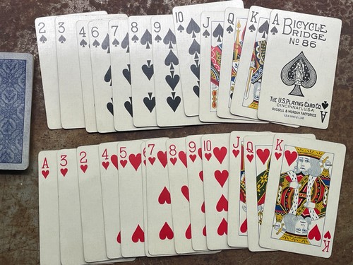 4 Decks antike Fahrradbrücke Nr. 86 Spielkarten, Pfeifengröße, 52/52 ohne Joker - Bild 12 von 19