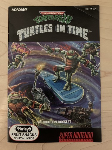 Teenage Mutant Ninja Turtles IV: Turtles in Time (SNES, 1992) TMNT nur Handbuch