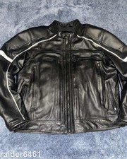 Harley Davidson FXRG Leather Motorcycle Jacket XL 98040-12VM W/Pocket System EUC