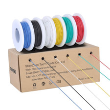 30 AWG Wire,30 Gauge Silicone Wire 6 Colors 66Ft/20M Each Spool,60V Flexible Ele