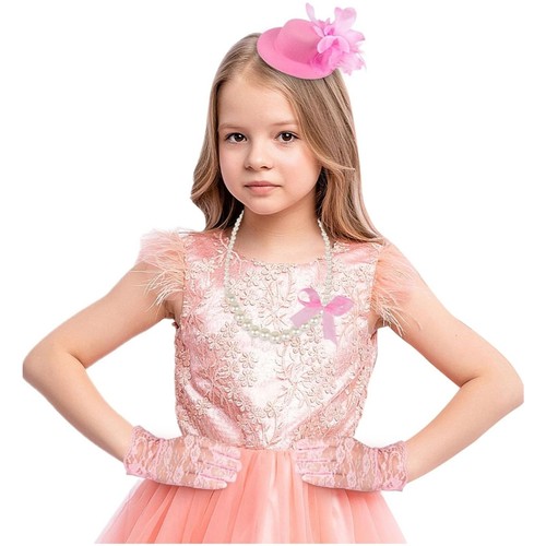 5 Pcs Girls Tea Party Supplies Tea Party Gloves Hats Girls Kids Tea Party pack - Picture 6 of 8