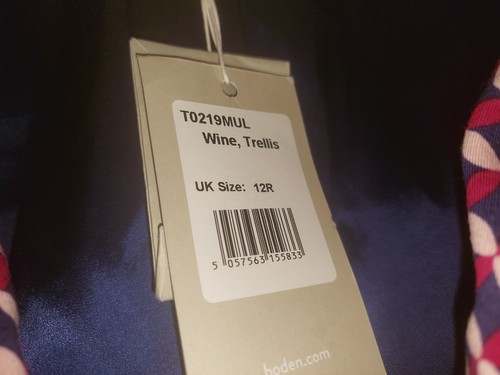 Boden Blazer Womens US Sz 8 Wine Trellis Single Button Single Vent Brand New - Picture 6 of 8