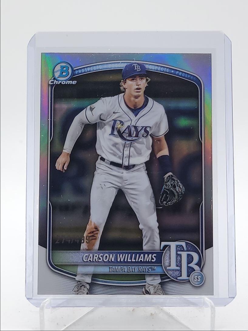 CARSON WILLIAMS 2025 BOWMAN CHROME BASEBALL REFRACTOR RAYS A /499 Q1940