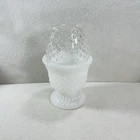 Vtg Avon Fairy Light White Milk Glass Textured Base Clear Hobnail Glass Chimney