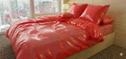 PVC Bedding Duvet Quilt Cover Playground Wet Games Bed Sheet RED