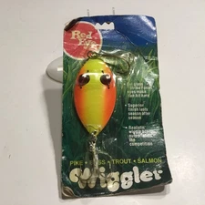 Vintage Red Eye Wiggler Spoon Fishing Lure NOS.