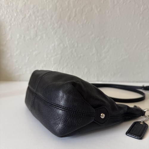 Coach Vintage Black Leather Crossbody Handbag, Small & Well Designed - Picture 12 of 15
