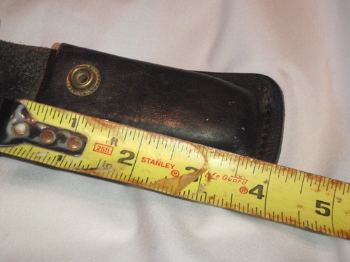 BUCK Black Leather Folding Pocket Knife Sheath 112 Size (Sheath Only) Brass Snap - Picture 11 of 13