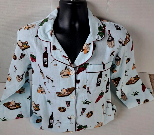 BED HEAD Wine and Cheese Chianti PAJAMA Top S NWT - Picture 5 of 19