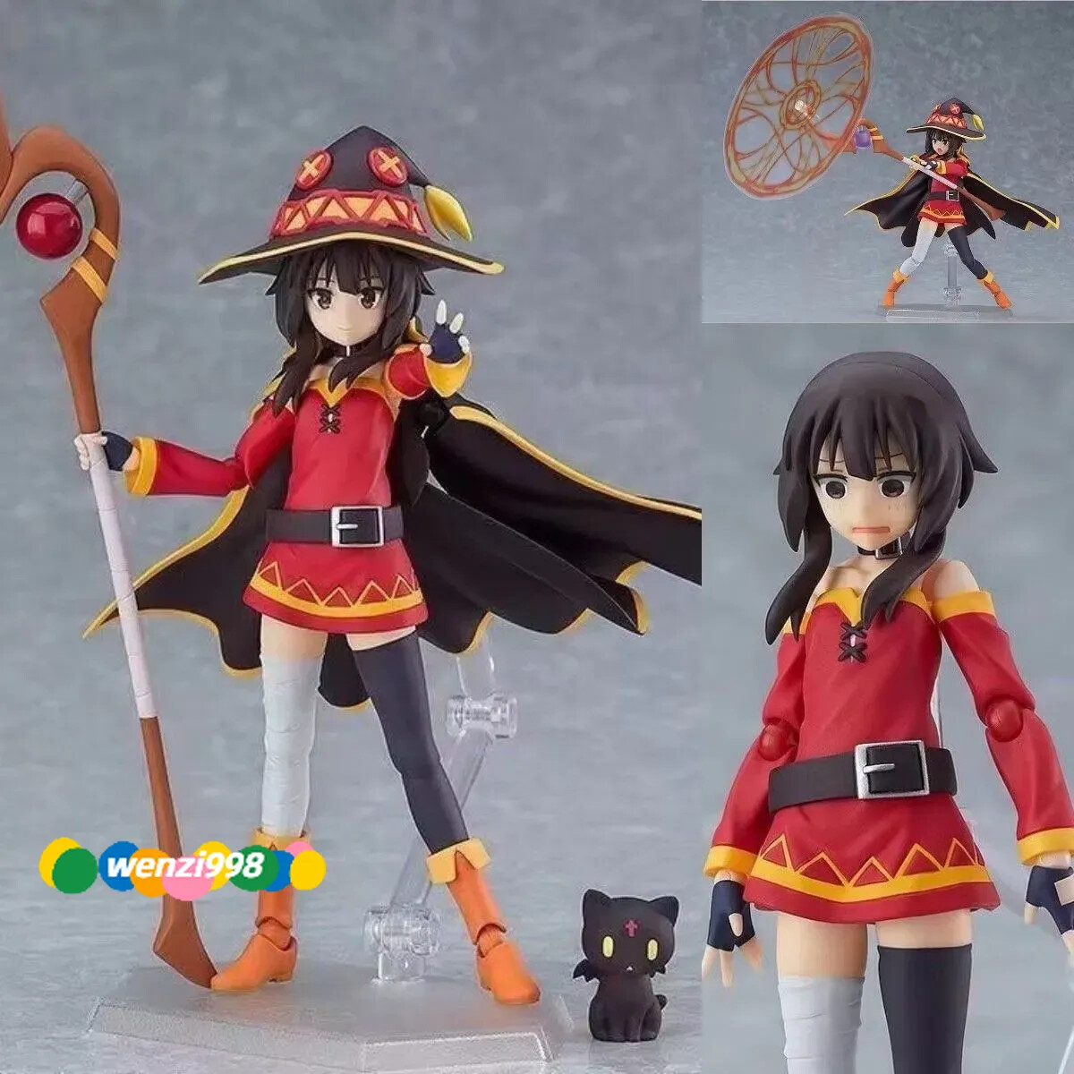 figma 407 Megumin アクションフィギュア Anime Konosuba Megumin figma 407 Collectible Action Figure