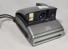 POLAROID One instant film Camera 600 pop-up Silver point shoot w/strap