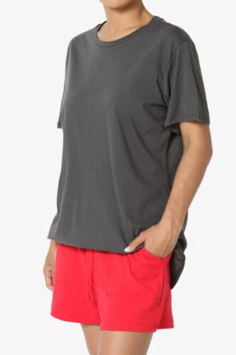 T-shirt maglietta manica corta TheMogan S~3X basic girocollo cotone oversize fidanzato - Foto 29 di 218