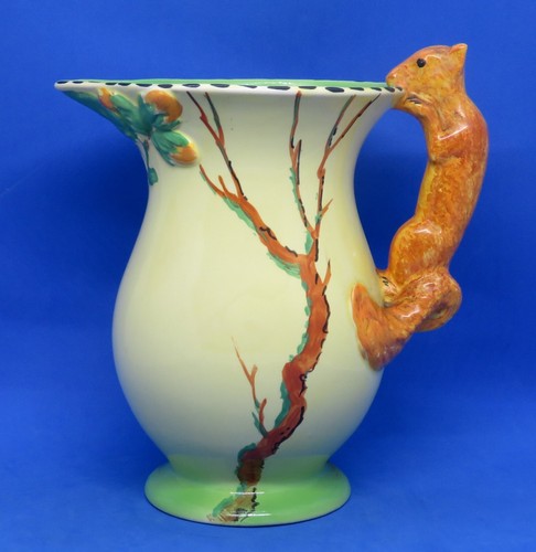 Jarrón/jarrón jarra Burleigh Ware vintage Art Deco antiguo mango ardilla - Imagen 3 de 13